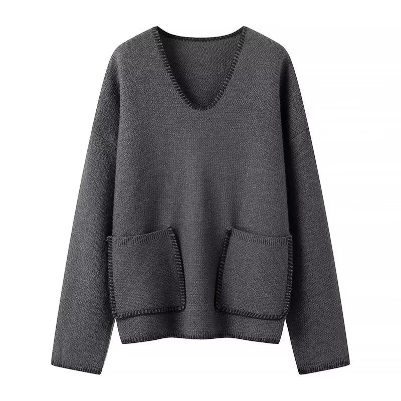 🎅Christmas Specials 50% OFF🎁🎄Women’s Cozy Oversized V-Neck Sweater