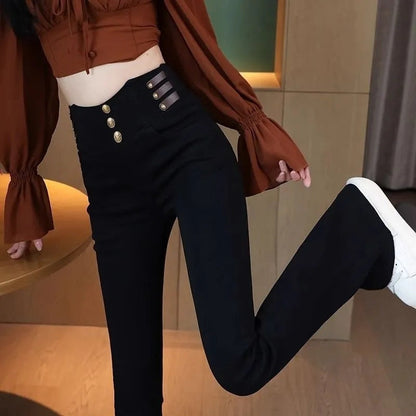 💖Limited Sale 50% OFF💖Women's High-Waisted Flared Pants with Plush Lining