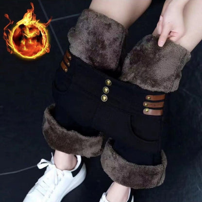 🔥New Year Hot Sale🔥High-cut women's trousers with plush lining