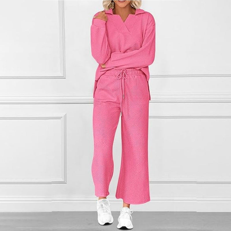 💖Limited Sale 50% OFF💖Women’s 2-Piece V-Neck Lounge Set with Pockets