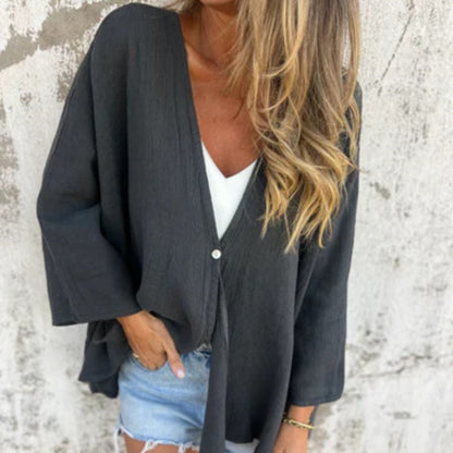 🔥2025 New Arrival Pre-Sale🍃Women's Lightweight Deep V-Neck Cardigan