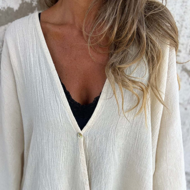 🔥2025 New Arrival Pre-Sale🍃Women's Lightweight Deep V-Neck Cardigan