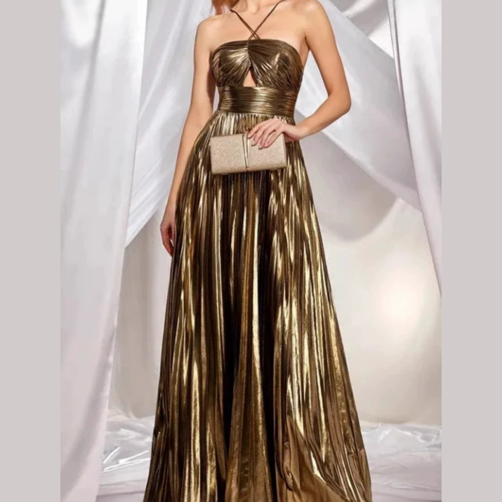 🎉Happy New Year! 50% OFF 🛍️Elegant Spaghetti Strap Maxi Evening Dress