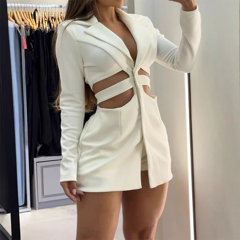 🎉Happy New Year! 50% OFF 🛍️Women's Chic Cut-Out Blazer Dress