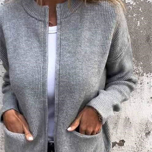 🎉Happy New Year! 50% OFF 🛍️Women's Cozy Zipper Knitted Jacket