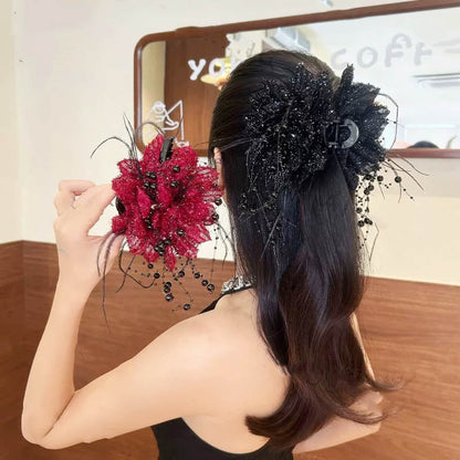 🎉Happy New Year! 50% OFF 🛍️Elegant Flower Shark Hair Clip for Women