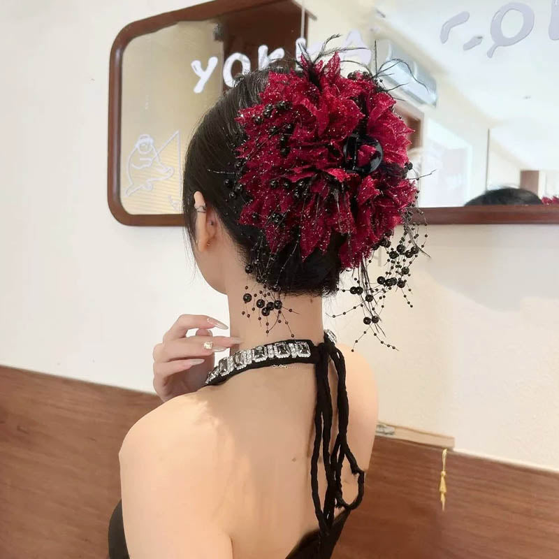 🎉Happy New Year! 50% OFF 🛍️Elegant Flower Shark Hair Clip for Women