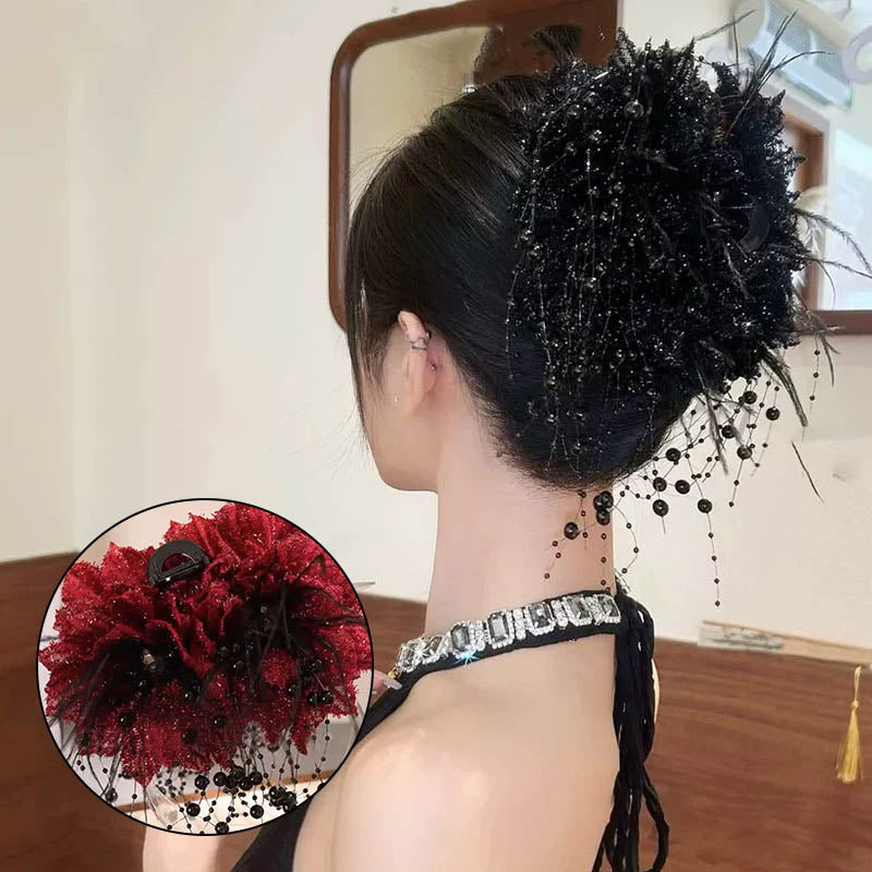 🎉Happy New Year! 50% OFF 🛍️Elegant Flower Shark Hair Clip for Women