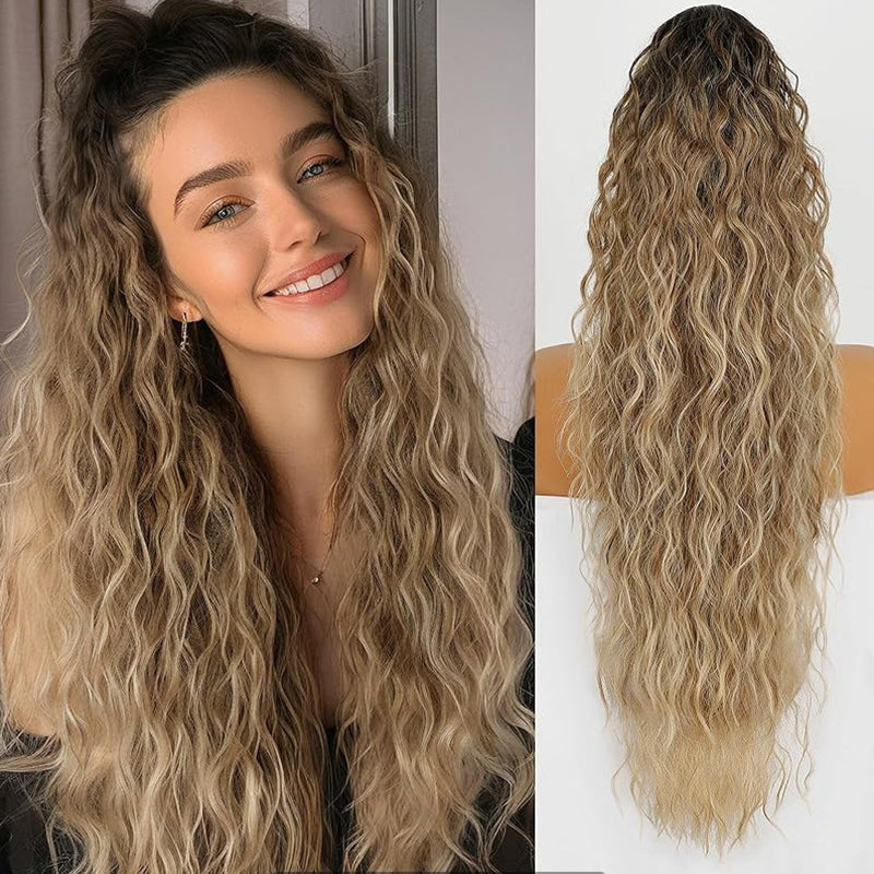 💥High Quality💥Hot Sale🍃Curly Wavy Frizzy Hair Extension with Ponytail