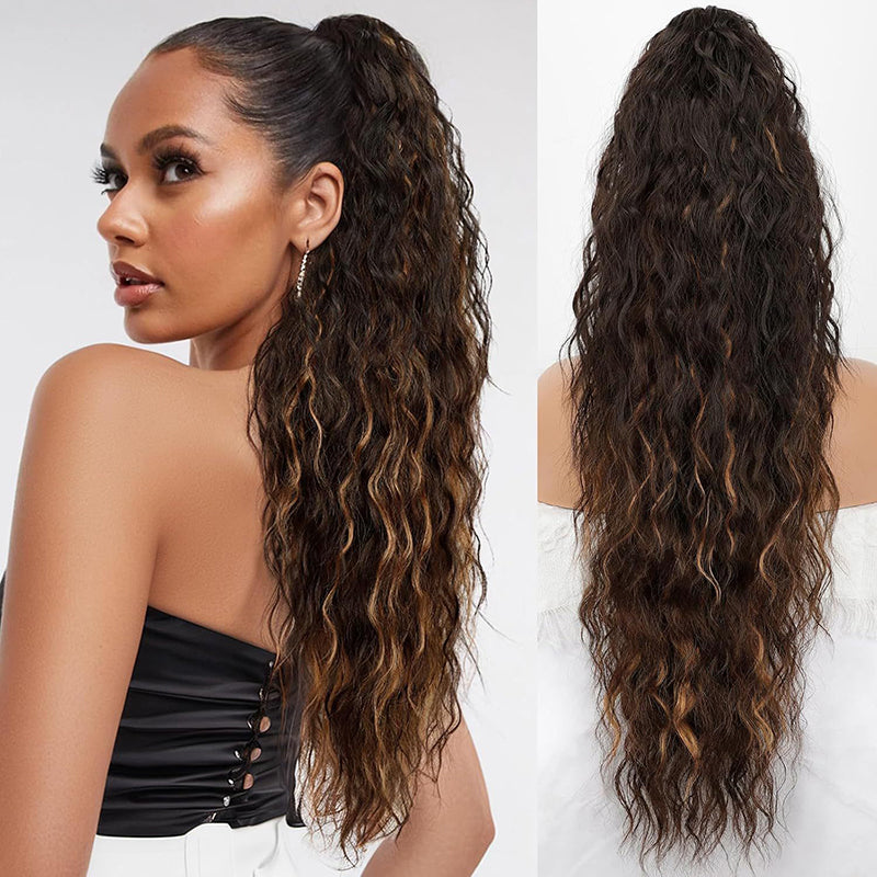 💥High Quality💥Hot Sale🍃Curly Wavy Frizzy Hair Extension with Ponytail