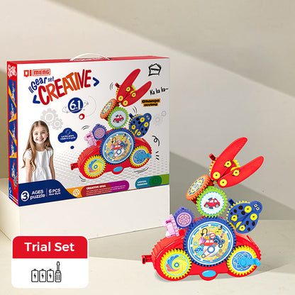 ✨✨Let your child be creative✨Transforming Gear Electric Building Blocks Toy