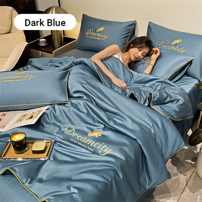 Washable, cooling 4-piece bed linen