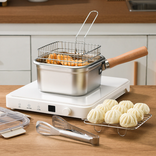 🫕 Set de cocina multifuncional: freír, hervir, conservar y lavar verduras