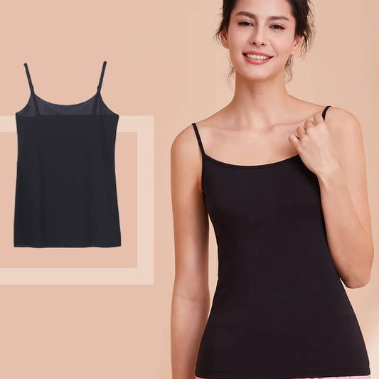 Sömlösa camisole-toppar i issilke för kvinnor