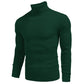 Suéter ajustado de cuello alto de punto para hombre, ideal para el invierno