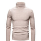 Suéter ajustado de cuello alto de punto para hombre, ideal para el invierno