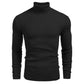 Suéter ajustado de cuello alto de punto para hombre, ideal para el invierno