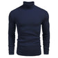 Suéter ajustado de cuello alto de punto para hombre, ideal para el invierno