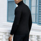 Jersey de cuello alto acanalado para hombre
