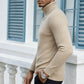 Jersey de cuello alto acanalado para hombre
