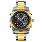 💦⏰ Relojes para Hombres de Estilo Militar, Resistentes al Agua y de Doble Visualización Analógico-Digital