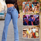 👖✨ Vaqueros Acampanados de Cintura Alta y Estirables – ¡Comodidad y Estilo para Tu Día a Día! 💃🌟