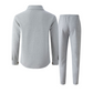 Conjunto de chaqueta y pantalón de hombre con textura de gofre y cierre de botones