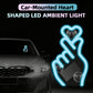 Luz solar para la ventana del coche con forma de corazón
