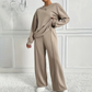 Conjunto de camiseta de manga larga y pantalones cómodos para mujer