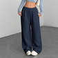 Pantalón de pana informal de corte holgado para mujer