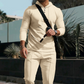 Conjunto de 2 piezas de chándal con capucha de color liso para hombre