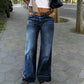 Vaqueros retro de mujer con bolsillos