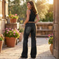 Vaqueros retro de mujer con bolsillos