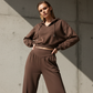 Conjunto de Sudadera con Capucha V y Pantalones para Mujer