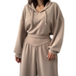 Conjunto de Sudadera con Capucha V y Pantalones para Mujer