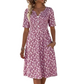 🎉 ¡50% DE DESCUENTO POR TIEMPO LIMITADO! 🔥 Vestido casual de mujer con cuello en V y estampado, con bolsillos – Diseño floral y prácticos bolsillos laterales 🌸