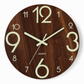 🔥 Oferta por tiempo limitado 🕰️ Reloj de pared silencioso de 30 cm con efecto madera y números luminosos ✨