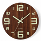 🔥 Oferta por tiempo limitado 🕰️ Reloj de pared silencioso de 30 cm con efecto madera y números luminosos ✨
